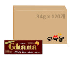 롯데 가나 초콜릿 34g X 120개 : 으쓱몰