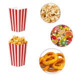 쿼피 12개 팝콘 상자 줄무늬 종이 좋아하는 극장 작은 사탕 간식 용기 파티 영화의 : 팡MARKET