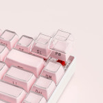 크리스탈 핑크 측각 반투명 키캡 OEM 젤리 이중사출 기계식키보드 키캡 : 키캡디자인