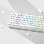 크리스탈 화이트 측각 반투명 키캡 OEM PC 젤리 이중사출 기계식키보드 키캡 : 키캡디자인