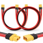 MOOKEERF 2PCS XT60 연장 케이블 - 휴대용 발전소, 태양광 패널, RC 배터리용 10AWG 2FT 남녀 커넥터 1FT : 몽굴이네