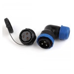 SP28 커넥터 90도 팔꿈치 후면 너트 2-26핀 남녀 플러그 소켓 용접(SPW28-26L) SPW28-2L 1 set : 벨라 바이