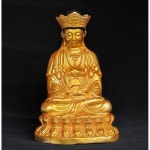 앤티크 올드 만다라 바이 부처님 부다 축복받은 청동 도금 관음상 : 알레쿠아