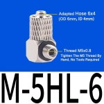 10개 미니 퀵 스크류 스트레이트 조인트 M-3H-6 M-5HL-6 M-6H-4 패스트 링 커넥터 공압 공기 피팅 호스 니플(M-5HL-6) : 헬로셀링