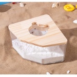 루나벨 올클리어 햄스터 목욕 하우스 아크릴 : 로라펫