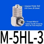 10개 미니 퀵 스크류 스트레이트 조인트 M-3H-6 M-5HL-6 M-6H-4 패스트 링 커넥터 공압 공기 피팅 호스 니플(M-5HL-3) : 헬로셀링