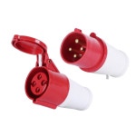 SIPUN 산업용 플러그 024 224 커넥터 32A 4핀 3상 소켓 세트, AC380V u2011415V 먼지 u2011 방수 015/115 : 트렌딕플레이스