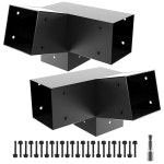 Qrooviiy 15도 페골라 브래킷 키트, 4 x (실제 3.5 3.5 ) 목재, 파티오 페르골라스용 DIY 가제보 브래킷, 가제 , 통나무집 W/하드웨어용 - 2팩... 