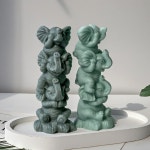 3D 스태킹 코끼리 양초 실리콘 몰드 DIY 수제 동물 아로마 석고 장식품 비누 만들기 품 : 올스토어2