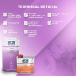 로버로 글로벌 5000 2 1 고광택 미디엄 솔리드 폴리우레탄 아크릴 클리어 코트, G5005 표준 경화제 키트 u2013 자동차 클리어 코트 페인트... 