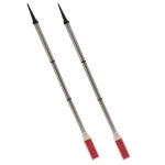 2개 태양광 구동 도로 표시등 빨간색 교통 신호등 야외 정원 주차장 길 눈길 경관 반사등 : 투에인코퍼레이션