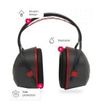 LIBUS L360 청력 보호 소음 감소 이어머프 NRR 29db 촬영 시공에 적합 조절 가능한 헤드밴드 세탁 가능한 이어머프 착용감이 뛰어납니다... 