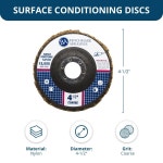 블렌딩 샌딩 7/8인치 Arbor 5팩 용 벤치 제 4 1/2인치 타입 29 표면 컨디셔닝 앵글 그라인더 플랩 디스크 거친 그릿 Medium : 로힌L