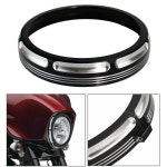 오토바이 7 버스트 헤드 라이트 전조등 트림 링 베젤 장식 커버 Harley Touring Street Electra Glide Road King 96-2018... 