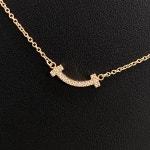 티파니 T 스마일 펜던트 로즈골드 다이아 목걸이 미니 62617780 Y04977 : 와이제이럭스