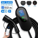 AFYEEV 휴대용 3.6KW 충전기 유형 2 IEC62196-2 Type1 GBT 16A 자동차 1상 케이블 WIFI 블루투스 : 트레이드셀70