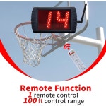 YZ 5인치 LED 농구 샷 시계 타이머, 커스텀 카운트다운 타이머(12/14/20/24/30초), 리모컨 및 버저가 장착된 휴대용 코트 : 블리츠허브007