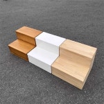 원목 다단 계단 보조 제품 스텝 디딤대 발받침 사다리 진열대 1. 50x50x40 무광 2단 완제품 : beeroso