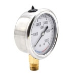 공기역학 G7022-5000 오일 충전 압력 게이지 5000 PSI 2-1/2 인치 다이얼 1/4 NPT 하단 마운트 0 - 160 PSI Bottom Mount : D글로벌