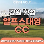 강원도 알프스대영cc 3인,5인플가능한 영동IC 접근성 좋은 1박2일골프 : 일박이일자이언트골프