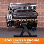 V8 LSx와 호환되는 콜링크툴 LS 엔진 스탠드 지원 변속기 완전한 및 디자인의 블랙 용이한 중강 보관 이동이 DS-73 2팩 컴팩트한 : 해직자