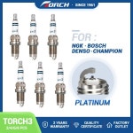 2-8 피스 스파크 플러그 TORCH3 플래티넘 캔들 교체 PZFR6R AUDI/VW 101905626 FR6HI332 Denso PKJ20CR8 0242240665 용 : 트레이드셀77