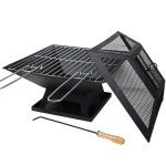 차를 끓일 수 있는 스토브 주변의 제조업체 사각형 화로 BBQ 그릴 야외 휴대용 (난방용) : 트레이드셀75