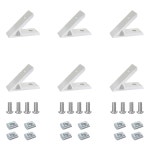 FOR Y 6Pcs 10 시리즈 60도 각도 브래킷 1010 알루미늄 압출 코너 60Deg 커넥터 브레이스 60 조이너 120Deg 1020 10/10 1인치 x... 