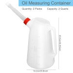 카카이디 2팩 자동차 오일 디스펜서, 덮개가 있는 2쿼터 측정 용기 및 유체용 긴 노즐 : 빵빵살롱