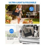 NRYDEPET 차량용 강아지 계단 5단 접이식 반려동물 계단, SUV, 트럭용, 높이 86.4-96.5cm(34-38인치), 미끄럼 방지 표면, 최대 68kg... 