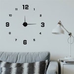 2025 현대 디자인 대형 벽시계 3D DIY 석영 시계 패션 시계 아크릴 스티커 거실 홈 장식 Horloge : 케이엔케이몰
