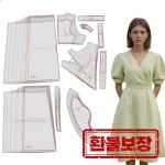 여성용 린넨 드레스 재봉 패턴(9가지 사이즈: XS-5XL) 여성 의류 초보자용 재봉 키트 : 샤인셀렉트몰