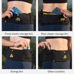 ICE FLAME 여성 및 남성용 러닝 벨트, 피트니스 및 러닝 패니 팩, 휴대폰 키 머니용 허리 밴드 팩, 수분 흡수 보관 벨트, 플라스크 없는 블랙... 