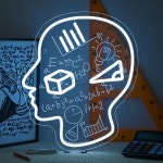 뇌과학 수학 네온 사인 교실 또는  학생 : 군포산업상사