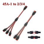 45A 안드슨 1-4 플러그 연결 와이어 Y형 1-2/3 전원 코드 실외 태양광 배터리 커넥터 30A 14AWG 스위치 케이블 : 반월공단상사