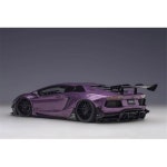AVENTADOR 와이드 바디카 한정판 퍼플 블랙 휠 1 18 자동차 프리빌드 모델을 위한 LB-WORKS를 위한 FloZ for LB-WORKS : 픽입랩