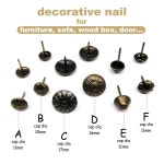 25pcs 장식 압정 스터드 Doornail 실내 손톱 소파 보석 가슴 상자 선물 와인 나무 케이스 골동품 황동 : 나래 월드무역