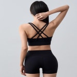 고강도 요가 스포츠 브라 여성 필라테스 피트니스 트레이닝 충격 방지 조끼 전문 러닝 백 운동복 : 나래 케어