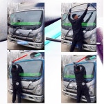 자동 유리 설치를 위한 LUAZEX 프로페셔널 자동차 디자인 길이 스트레이트 3 키트 블랙 제거 메탈 및 앞유리 35인치 도구 나이프 : 해직자