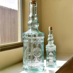 쿠론 컴퍼니, 투명하고 화려한 장식용 코르크 병, G5033, 23.7온스, 1피스, 700ml Clear : 단감1