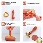 점토 맞춤형 로고 및 디자인 메이커용 도자기 스탬프 적합(1.5인치 - 3.81cm) : 트레이드셀75