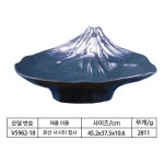 드라이아이스 접시 일식 블루 스시 대형 해산물 후지산 그릇 횟집 : 아모르직구다