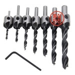 카운터 싱크 드릴 비트 리머 목공 모따기 보어 플라이 오프 홀 커터 나사 구멍 4/5/6/7/8/10mm HSS : 효문상사