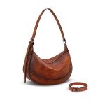 여성 가죽 지갑 디자이너용 헤쉬 크로스바디 백 숄더백 빈티지 핸드백 호보 크레센트 : 더이랑몰