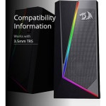 레드라곤 GS520 RGB 데스크탑 스피커, 6가지 컬러 LED 모드를 갖춘 2.0채널 PC 컴퓨터 스테레오 스피커, 향상된 사운드 및 간편한 볼륨 조절... 