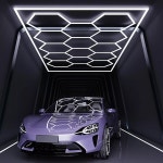 육각형 LED 조명 50000시간 고출력 벌집형 천장 차고 작업장 미용실 세차장 홈짐 밝은 : 반월마켓