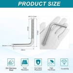 메카닉스티 5pcs M10 x 80mm L자형 직각 볼트 나사 304 스테인리스 스틸 : 포레인픽