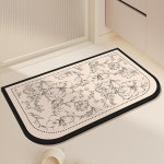 규조토 매트 욕조 부엌 발매트 욕실 화장실 주방 바닥 발판 빨아쓰는 1+1 40X60 : 오로또띠