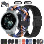 20mm 가민 포어러너 570 42/47 165 245 255용 나일론 시계줄 교체 스트랩 Vivoactive 6 5 4 호환 : 비소피17
