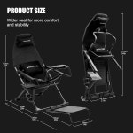 GTPLEER 심 레이싱 콕핏 접이식 및 조절 가능 고성능 컴팩트 유연성 PC 휠 페달에 포함되지 않은 모든 스티어링 페달 지원 블랙 Black...